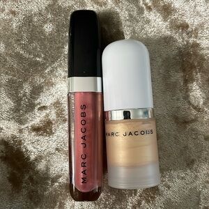 Marc Jacobs 50 Dew You Highlighter & Sugar High Enamored Lipgloss Mini Bundle